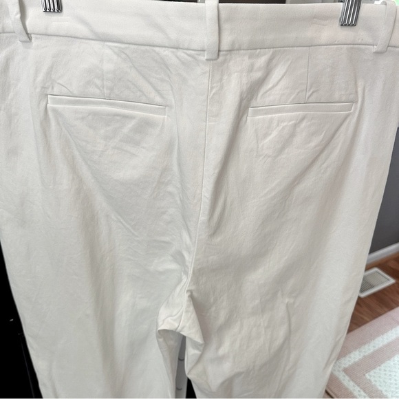 J.Crew Kallie Pant White Size 14 Tall Stretch Cotton Trousers - Picture 9 of 13